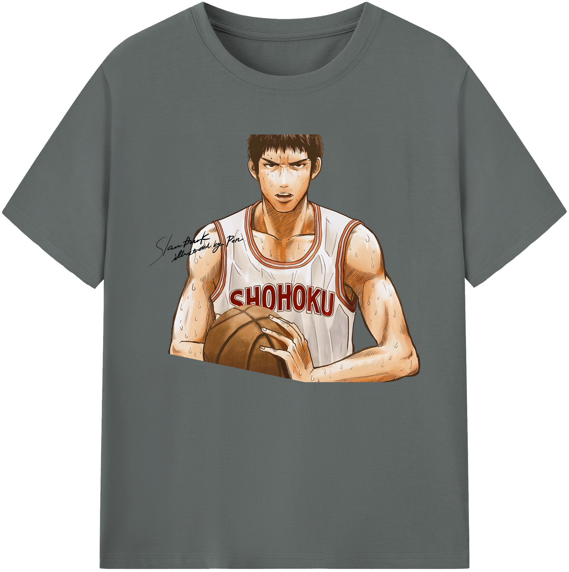（画像用） SLAM DUNK／スラムダンク 綿100％ メンズ半袖Tシャツ｜肌触りやわらか＆通気性